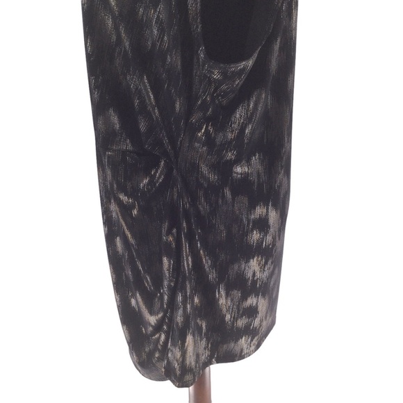 Lane Bryant Eloquent Size Black Silver and Gold Metallic Blouse - Picture 4 of 10